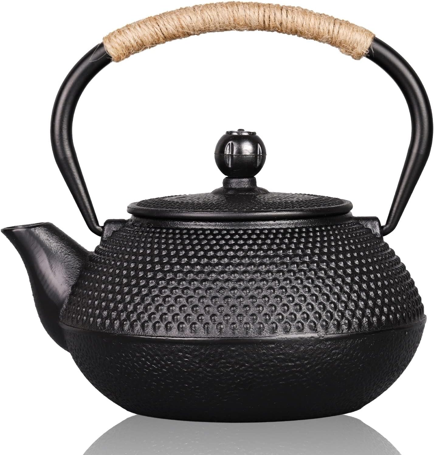 PARACITY Cast Iron Teapot Japanese Tetsubin Coated with Stainless Steel Infuser, Stovetop Tea Kettle for Boiling Hot Water Tea, Mothers Day Gifts from Daughter/Son 23.5 Oz /700 Ml