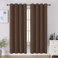 CUCRAF Brown Blackout Curtains 72 inch Length, Thermal Insulated Room Darkening Small Window Curtains for Bedroom,Light Blocking Drapes for Kitchen Living Room,Set of 2 Panels, 52 x 72 Inch
