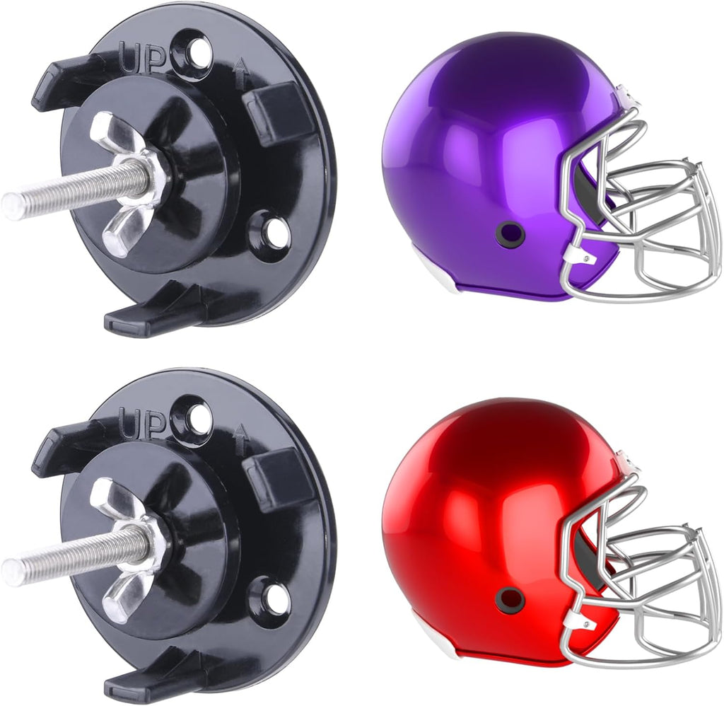 Soporte de Pared para Casco de Fútbol Americano – Pack x2, Casco Completo o Mini, Negro