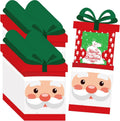 Qilery - Juego de 100 tarjeteros navideños con fundas de regalo, fundas de Papá Noel y tarjetas extraíbles de Feliz Navidad para dinero, cheques y regalos navideños. 