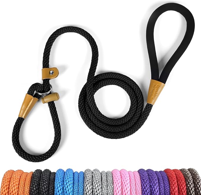 Correa para perros Lynxking, correa de adiestramiento con mosquetón, cuerda resistente y trenzada, correa antitirones para perros medianos, grandes y pequeños.