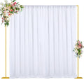 Soporte para fondo Wokceer de 3x3 metros (10x10 pies) con kit de tubo y cortina resistentes, soporte dorado ajustable para fondo de boda, fiesta de cumpleaños, fotografía, fondo de fotomatón y decoración navideña.