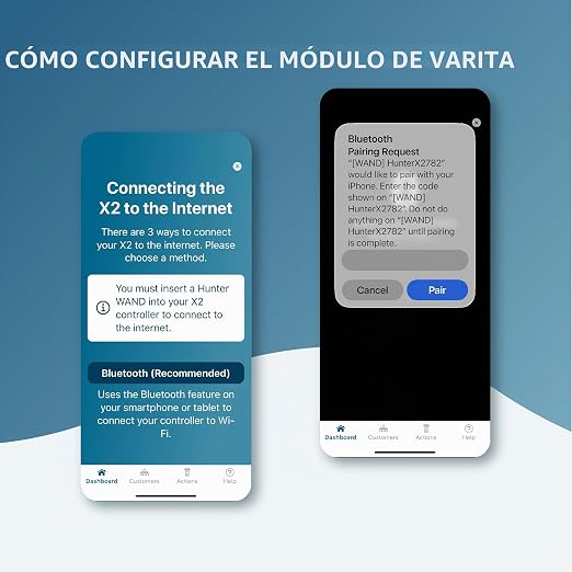 Módulo WiFi Hunter Wand para controlador de rociadores X2, aplicación Hydrawise, 2.4 GHz