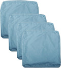 YoungSeaHome 2 Fundas Impermeables para Cojines de Patio – 24x22x4'', Lavables, Color Azul Agua