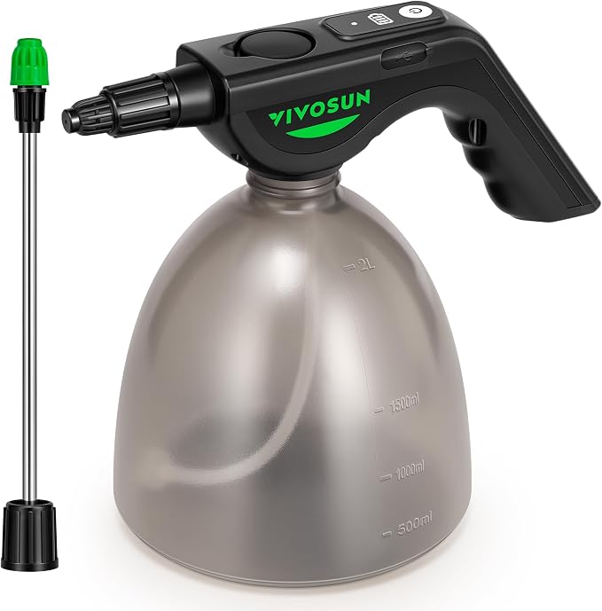 VIVOSUN Pulverizador eléctrico de 70 onzas, botella de spray eléctrica
