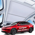 Parasol para Techo Tesla Model Y Juniper 2025-2026 | Nanocristal, Aislante Térmico, Plegable, Gris Interior, Anti-UV