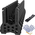 RVMATE Soporte Manguera Alcantarillado RV 20 Pies – Solo Viene 1 Par de Guantes y 1 Correa | Negro