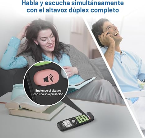 VTech Teléfono Inalámbrico con DECT 6.0, Altavoz Dúplex Completo, Pantalla Iluminada, Teclado Retroiluminado, Identificador de Llamadas/Espera de Llamadas, Control de Volumen, Compatible con Aparatos