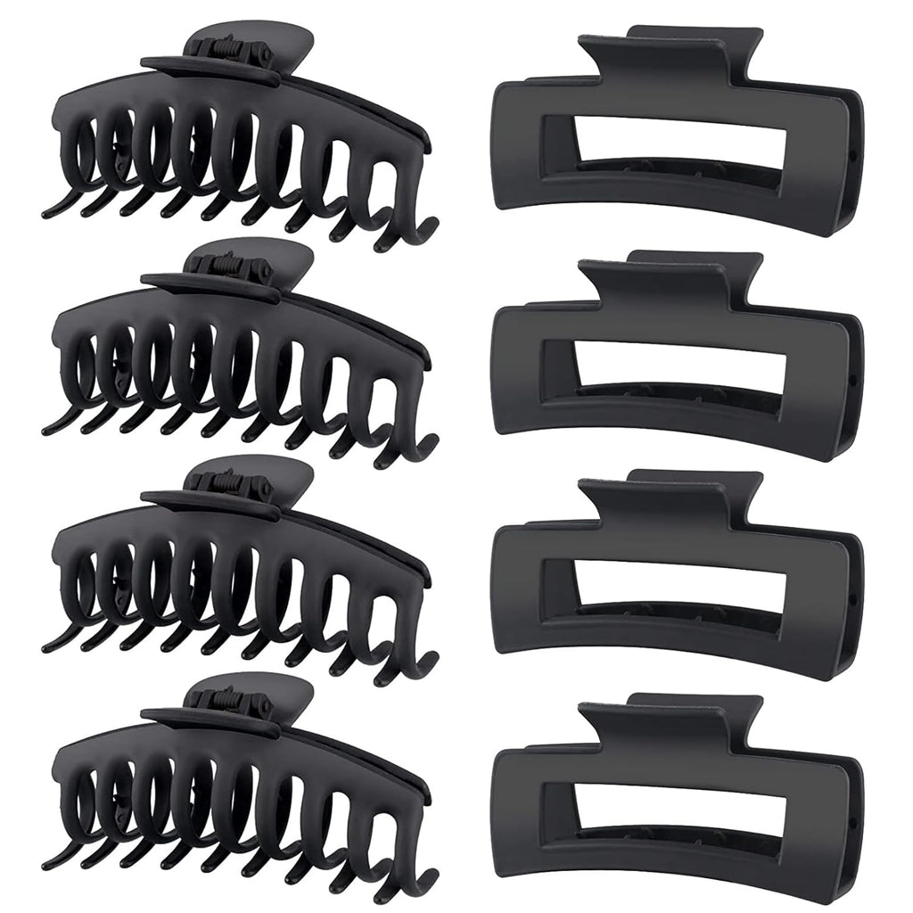 Set de 8 Ganchos para Cabello TOCESS - Grandes, Negros y Antideslizantes