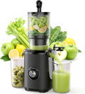 Licuadora Prensado en Frío NEWBULIG Masticadora, Alto Rendimiento, Función Inversa, Previene Oxidación, Fácil Limpieza Vegetales Frutas, Negro