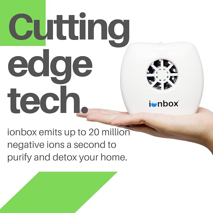 Ionizador de Aire Portátil IonPacific ionbox – Generador de Iones Negativos de Alta Potencia | Elimina Olores, Humo y Polvo