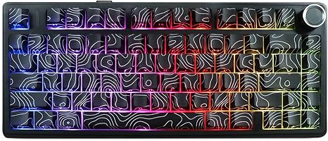 Teclado Mecánico Inalámbrico AULA F75 Pro 75%, Hot Swappable, RGB Retroiluminado, Switches Pre-lubricados, Keycaps PBT, Sonido Cremoso, Negro