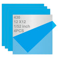 4PCS 12"x12"x1/52 Stainless Steel Metal Plates for Magnetic Mount Board Wall,Tickness 05.mm 430 Stainless Steel Shim Stock Plates for Crafting, Kitchen, Office