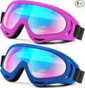 Gafas para motocicleta, paquete de 2, resistentes al polvo, para ATV, motos de cross, esquí, carreras, equitación, todoterreno, impermeables, para motocross.