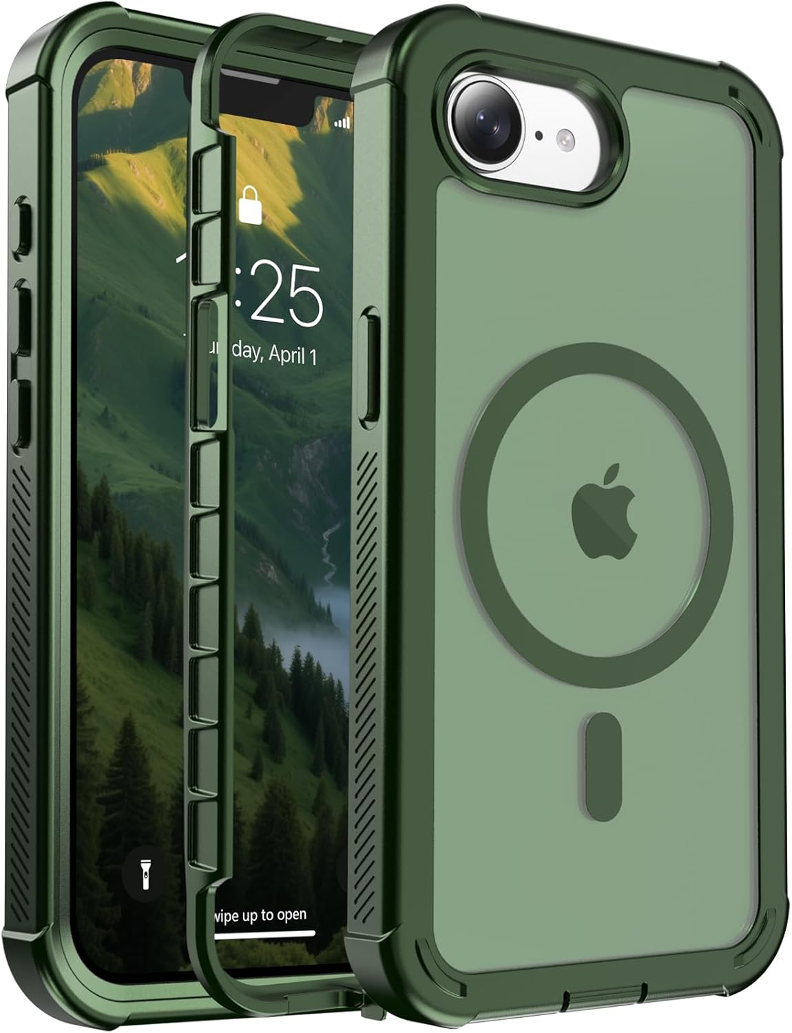 jaroco Funda Magnetica para iPhone 17e y iPhone 16e | Compatible con MagSafe, Grado Militar Antigolpes | Doble Capa Antideslizante 6.1 Pulgadas Verde Militar