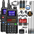 Baofeng Radio Ham Radio portátil UV-5R actualización de largo alcance recargable AR-5RM 10W NOAA radio táctica de emergencia meteorológica bidireccional con cable de programación para equipo de supervivencia, caza, campamento, paquete de 2