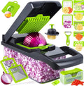 AIGLE nova Picadora de Verduras 16 en 1 Pro Series | Cortador de Cebolla con Recipiente, Rallador y Rebanador de Frutas y Vegetales para Cocina