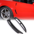Cubierta Rejillas Laterales Guardabarros Compatible con Chevy Corvette C6 2005–2013 – Patrón Fibra de Carbono, Entrada de Aire, Spoiler Exterior