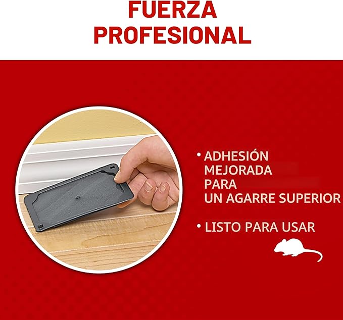 Tomcat - Trampas de pegamento tamaño de ratón con Eugenol para mayor adherencia para ratones, cucarachas y arañas