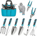 Set de 10 Herramientas de Jardín Carsolt Acero Inoxidable – Mango Ergonómico con Caja de Regalo | Lulada