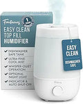 Fontaines Humidificador de Niebla Fría Llenado Superior — Rociado 360°, Silencioso, Luz Nocturna y Apagado Automático