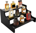 Organizador de Colonia KISENG 3 Niveles – Madera con Antideslizantes, Expositor para Fragancias y Figuras, Negro