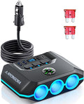 Divisor de encendedor de cigarrillos 7 en 1 de 120 W