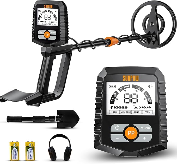 Detector de Metales con 4 Modos, Pantalla LCD y Bobina Impermeable IP68