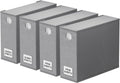 Organizadores de Sábanas SpaceAid Pack 4 – Plegables XL con Ventana para Closet, Queen y King (Gris)