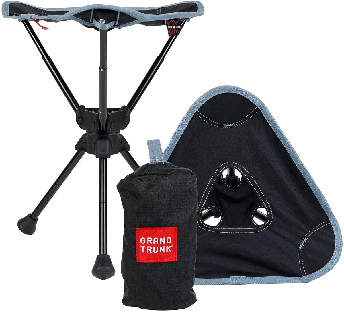 Taburete giratorio UC Grand Trunk Compass 360° | Asiento de camping plegable ultracompacto | Capacidad de 118 kg | Estructura de aluminio serie 7000, portátil para senderismo y viajes | Storm