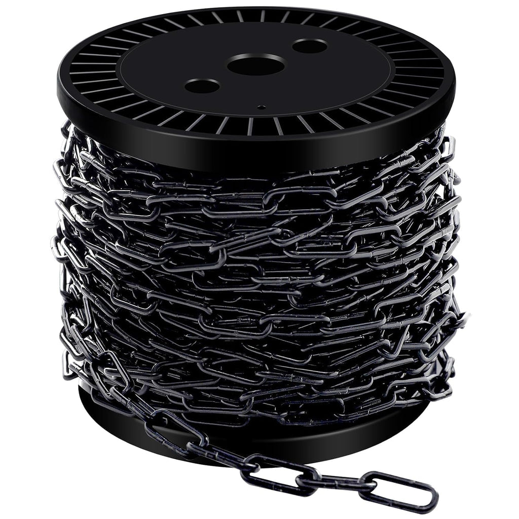 USADO Cadena Metalica Decorativa 50 Pies 1/12 Pulgada | Cadena Negra Uso Ligero para Colgar Plantas, Canastas, Lamparas y Candelabros (2mm, 50 Pies)