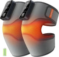 Masajeador de Rodilla Inalámbrico MAXwarm 4.0 – Calor y Vibración, 5 Niveles de Calor, 3 Modos | Par, Gris