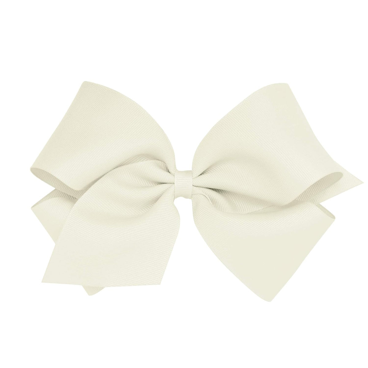 Wee Ones Monos de Cabello Clasicos de Grosgrain para Nina | Centro con Envoltura Lisa, Clip Antideslizante | Hechos a Mano, Blanco Antiguo, Talla King
