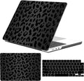 Funda GABraden compatible con MacBook Air de 13,6 pulgadas (modelos 2022-2025: M4 A3240, M3 A3113, M2 A2681), carcasa rígida protectora resistente para portátil y funda para teclado de MacBook Air de 13 pulgadas (estampado leopardo negro/guepardo).