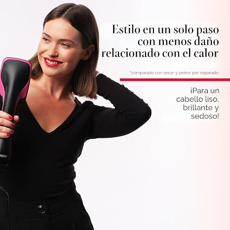 Cepillo Secador y Estilizador REVLON One-Step — Alisa, Desenreda y Reduce el Frizz, Color Negro