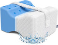 KingPavonini Almohada Rodilla Refrigerante para Durmientes de Lado - Almohada Pierna Espuma Memoria con Correa, Ergonómica para Alineación de Columna, Dolor de Cadera/Rodilla, Ciática, Embarazo