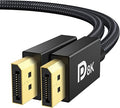 IVANKY Cable DisplayPort 8K 1.4, cable DP certificado VESA de 6.6 pies (8K @60Hz, 4K @240Hz, 2K @240Hz) HBR3 compatible con 32.4 Gbps, HDR, HDCP 2.2, FreeSync G-Sync, puerto de pantalla trenzado para monitor de juegos, gráficos, PC