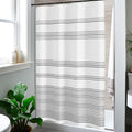 jinchan Small Stall Shower Curtain 48x72 inches Black and White Modern Farmhouse Striped Waterproof Fabric Shower Curtains for Bathroom with 7 Hooks Machine Washable