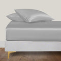 Sábana Ajustable LINENWALAS de Bambú – King Size, Gris Claro, Bolsillo 40 cm