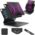 Funda con Teclado ESR Rebound 360 para iPad Pro 12.9" – Soporte Magnético, Trackpad, Negro