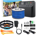 INCOMPLETO-Valla eléctrica PcEoTllar para perros, sistema de valla eléctrica para perros, 2 receptores de collar resistentes al agua, con cable delimitador subterráneo/superficial de 656 pies, para perros pequeños, medianos y grandes.