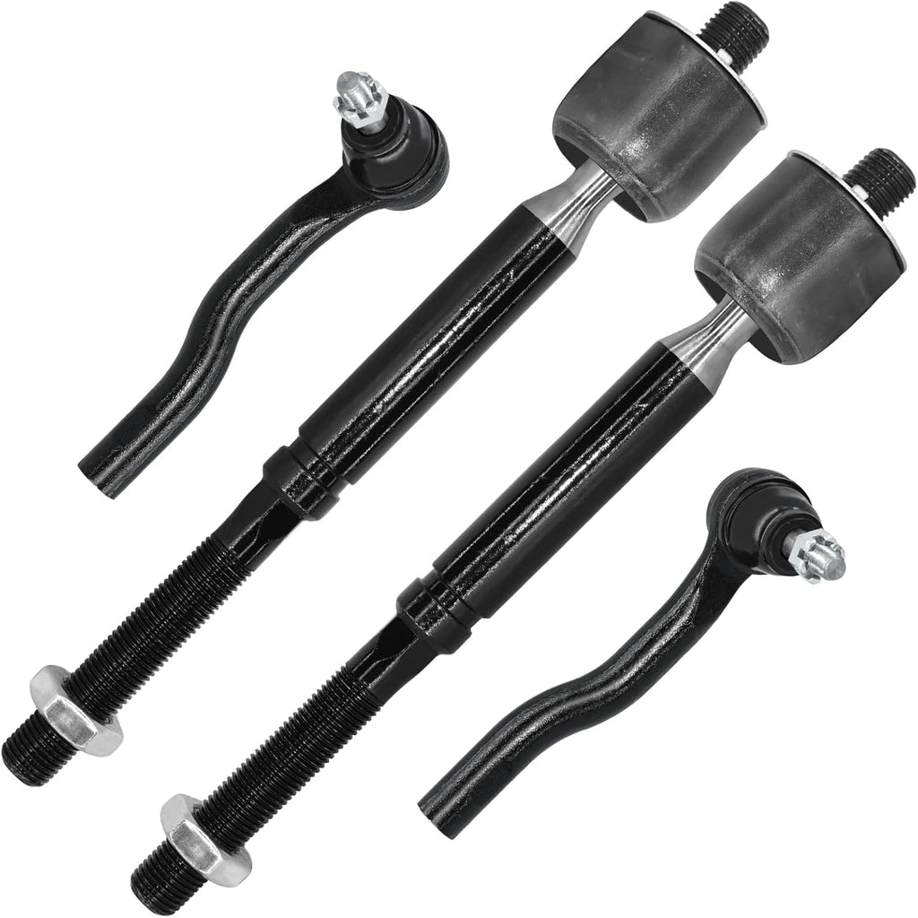HAWK BROTHER 4Pcs Tie Rod Kit, Steering Front Inner & Outer Tie Rod Ends Compatible With 2014-2018 Mazda 3, 2014-2017 Mazda 6 - ES801063 ES801062 EV801067