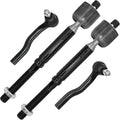 HAWK BROTHER 4Pcs Tie Rod Kit, Steering Front Inner & Outer Tie Rod Ends Compatible With 2014-2018 Mazda 3, 2014-2017 Mazda 6 - ES801063 ES801062 EV801067