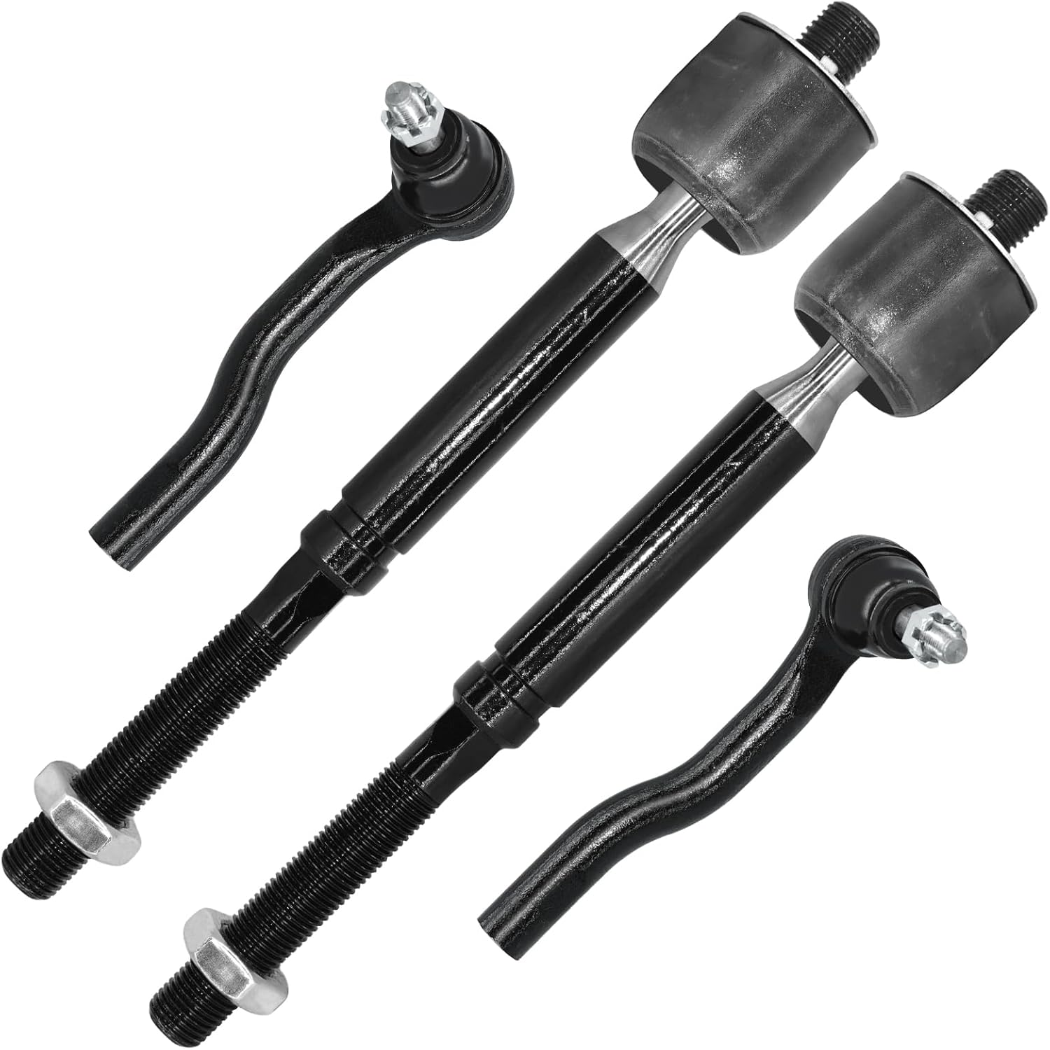 HAWK BROTHER 4Pcs Tie Rod Kit, Steering Front Inner & Outer Tie Rod Ends Compatible With 2014-2018 Mazda 3, 2014-2017 Mazda 6 - ES801063 ES801062 EV801067