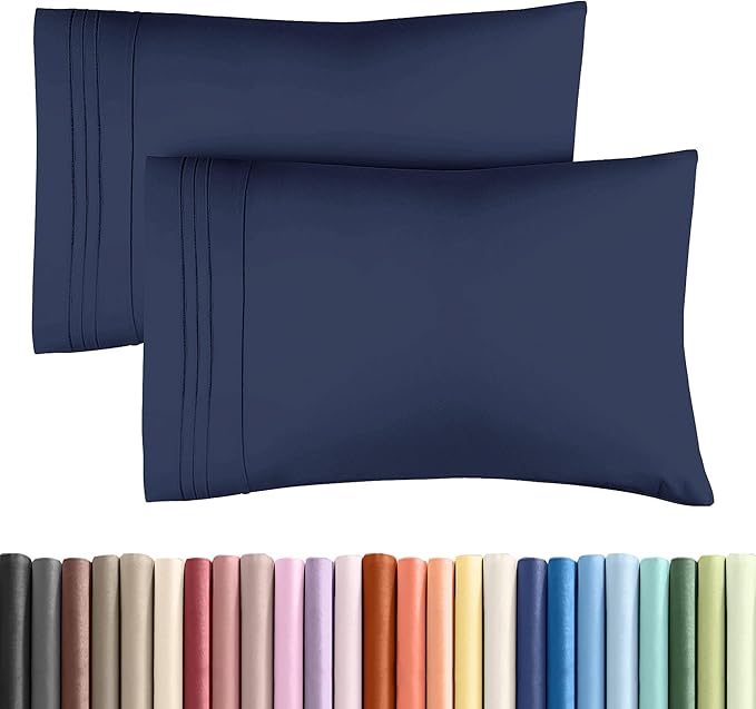 Juego de 2 fundas de almohada Queen – Fundas de almohada ultrasuaves de calidad de hotel – Ropa de cama cómoda y acogedora para mujeres, hombres, niños y adolescentes – Protectores de almohada