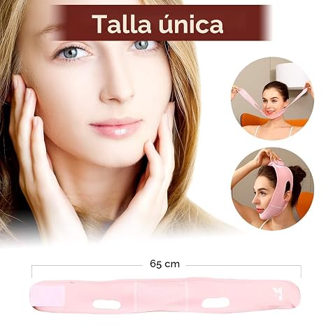 ParaFaciem Correa Reductora Facial Línea V - Vendaje Lifting Barbilla Reutilizable