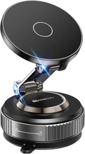 Soporte Magnético para Celular en Carro 2026 – Succión al Vacío 360°, Compatible MagSafe, Rotor Metal