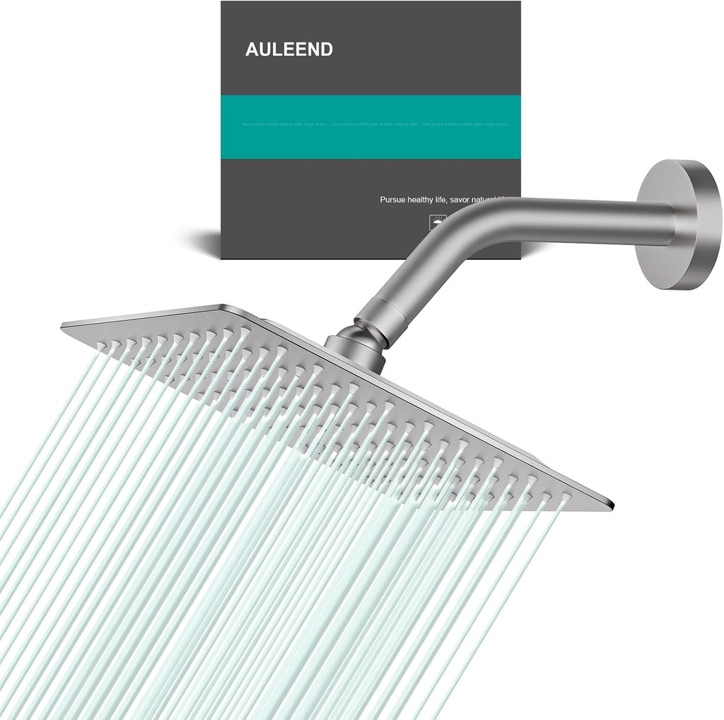 SOLO DUCHA, NO INCLUYE EL NIPLE | Cabezal de ducha cuadrado tipo lluvia, acero inoxidable de alto caudal