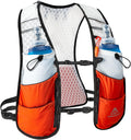 Haimont Water Running Vest Pack with Dual Water Bottles for Running Women Men, 5L Lightweight Runner Water Vest for Mountain Trails, L, Orange