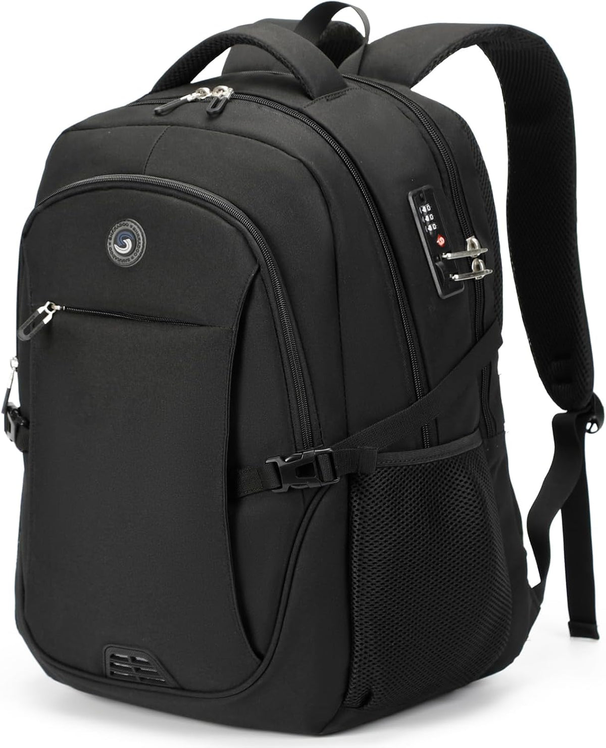 Mochila Antirrobo SHRRADOO para Laptop 17 pulg | Candado de Combinacion, Puerto USB | Viaje, Trabajo y Universidad | Hombre y Mujer | Gris